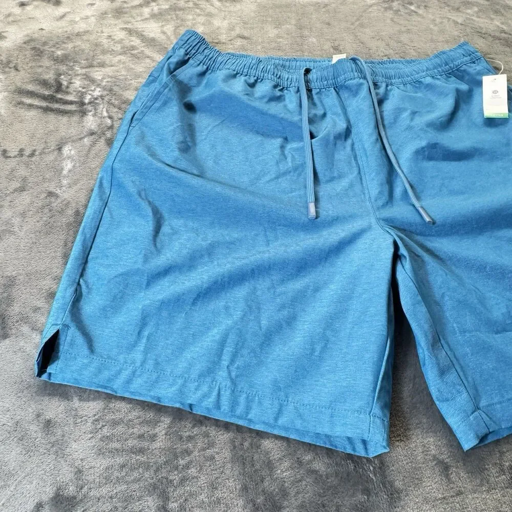 NWT Dip Sz XL 4 Way Stretch Board Shorts Mens XL Teal Blue Swim Trunks